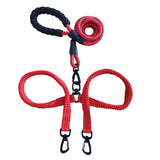 360 Swivel Dual Double Dog Leash with Tangle Free Shock Absorbing Bungee