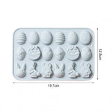 2pcs Easter Chocolate Candy Mold Bunny Egg Silicone Baking Mould