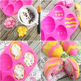 2pcs Easter Eggs Silicone Chocolate Candy Mold