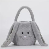 Easter Bunny Basket Long Ear Plush Handbag Egg Candy Baskets Tote Bag