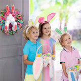 Easter Rabbit Bunny Wreaths with Butt Ears for Door Porch Wall Farmhouse Decor