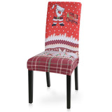 Christmas Elastic Dining Room Seat Chair Cover