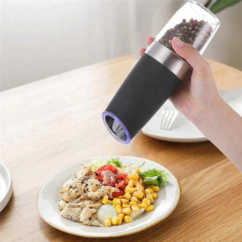 Electric Automatic Mill Pepper Salt Grinder LED Light