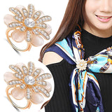 Elegant Scarf Buckle Ring Clip Holder Women Ladies Jewelry Gifts