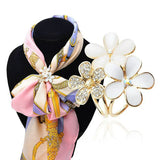 Elegant Scarf Buckle Ring Clip Holder Women Ladies Jewelry Gifts
