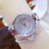 Bee Sister Elegant Crystal Rhinestone Style Women Quartz Wristwatch Butterfly Bracelet
