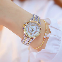 Bee Sister Elegant Crystal Rhinestone Style Women Quartz Wristwatch Butterfly Bracelet
