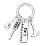 Fashion Dad Letters Keychains Wrench Keyring Hanging Pendant Father's Day Gift