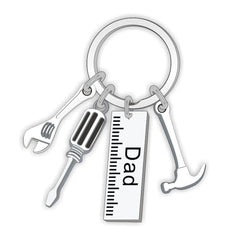 Fashion Dad Letters Keychains Wrench Keyring Hanging Pendant Father's Day Gift