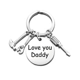 Fashion Dad Letters Keychains Wrench Keyring Hanging Pendant Father's Day Gift