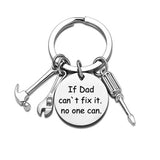 Fashion Dad Letters Keychains Wrench Keyring Hanging Pendant Father's Day Gift