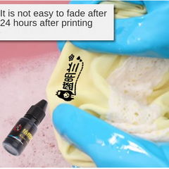 Pre-inked Stamp Refill Ink for Texile Name Stamp Rubber Pad 10ml