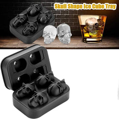 Flexible Silicone Ice Cube Trays 3D Skull Ice Cubes Mold
