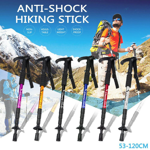 Foldable Hiking Walking Stick Trekking Pole Alpenstock