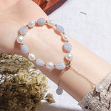 Freshwater Pearl Light Purple Amethyst Crystal Good Luck Bracelet