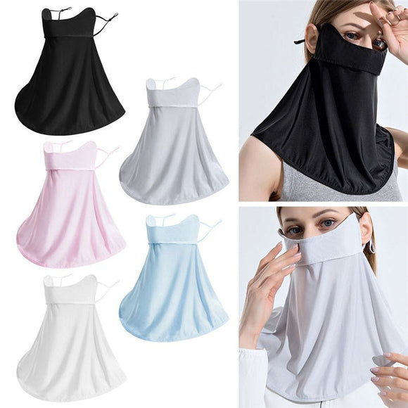 UPF 50+ Breathable Cooling Face Cover Sun UV Protection Earloop Neck Gaiter Scarf