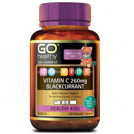 GO Healthy Vitamin C 260mg Blackcurrant 60 Tablets