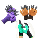 Garden Gloves with Claws Planting Latex Coating Waterproof Breathable Tools