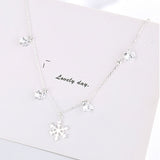 Glitter Flow Snowflake Cubic Zirconia 925 Sterling Silver Chain Bracelets