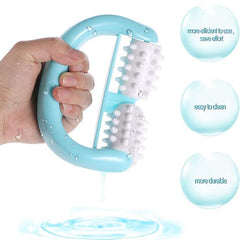 Handheld 2 Wheels Ball Full Body Anti Cellulite Massage Roller