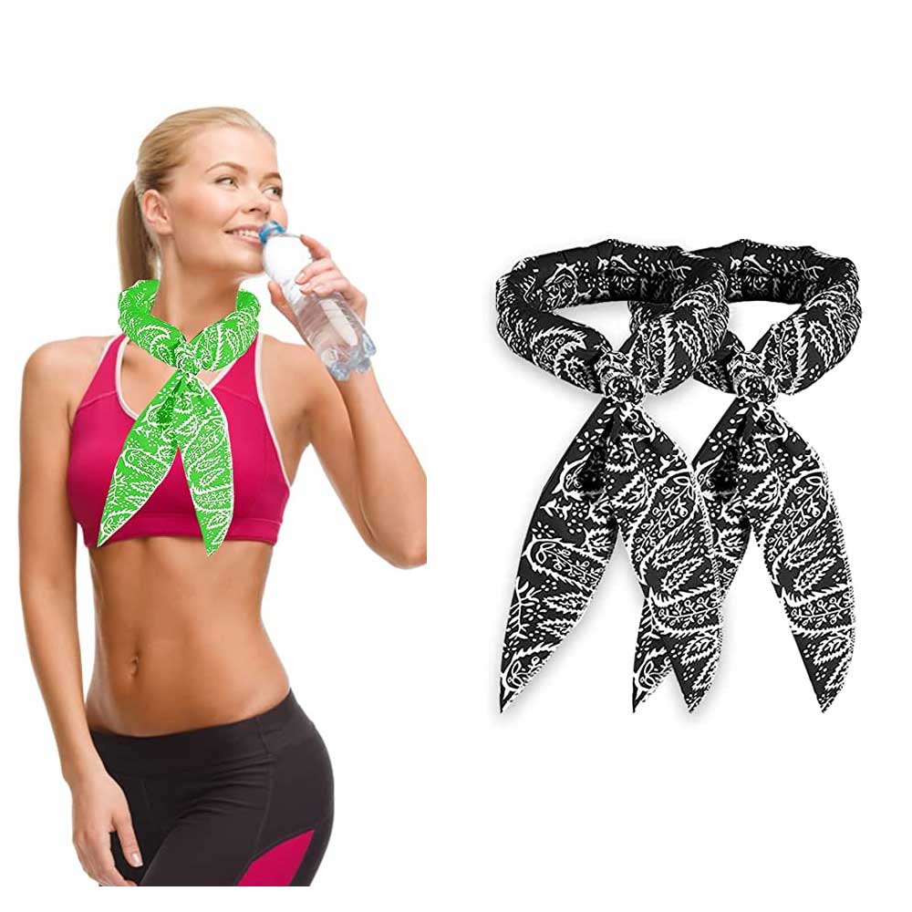 2pcs Ice Cool Neck Wrap Cooling Scarf