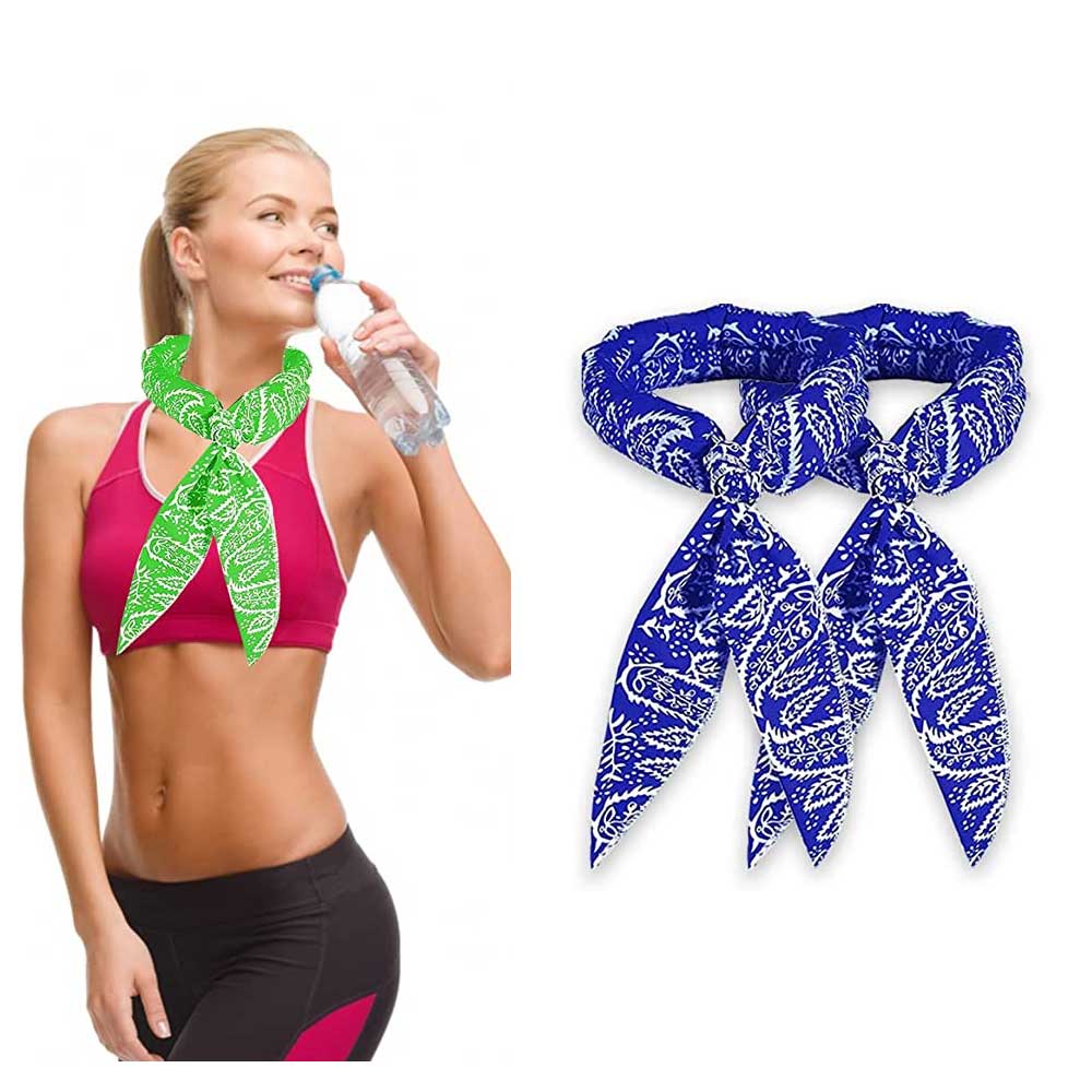 2pcs Ice Cool Neck Wrap Cooling Scarf