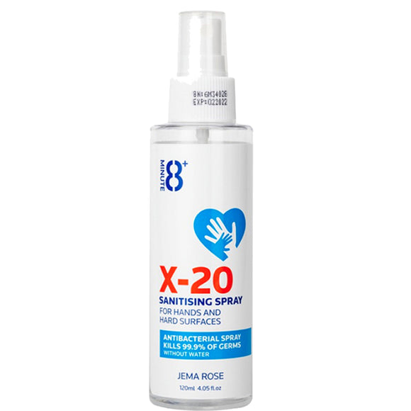 Jema Rose 8+ Minute X-20 Sanitising Spray 120ml