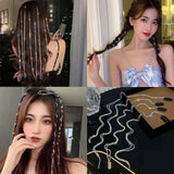 Hair Accessories Girl Braided Headband Shiny Chain Hairpins Tassel Hair Clips Barrettes