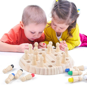 Kids Wooden Memory Match Stick Chess