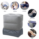 Inflatable Foot Rest for Plane: Adjustable Travel Foot Rest Stool for Kids and Adults
