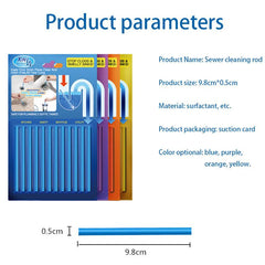 60pcs Kitchen Toilet Bathtub Drain Cleaner Sticks