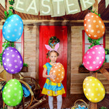 2pcs Large Easter Inflatable Egg Balloons Party Decor Ornaments