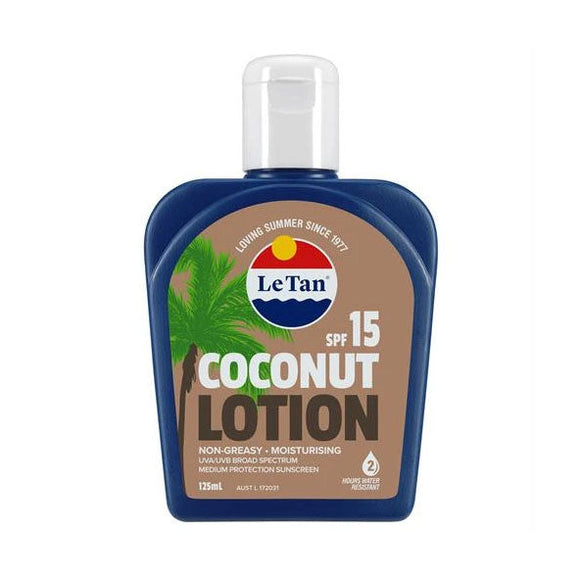 Le Tan SPF15+ Coconut Lotion Sunscreen 125ml