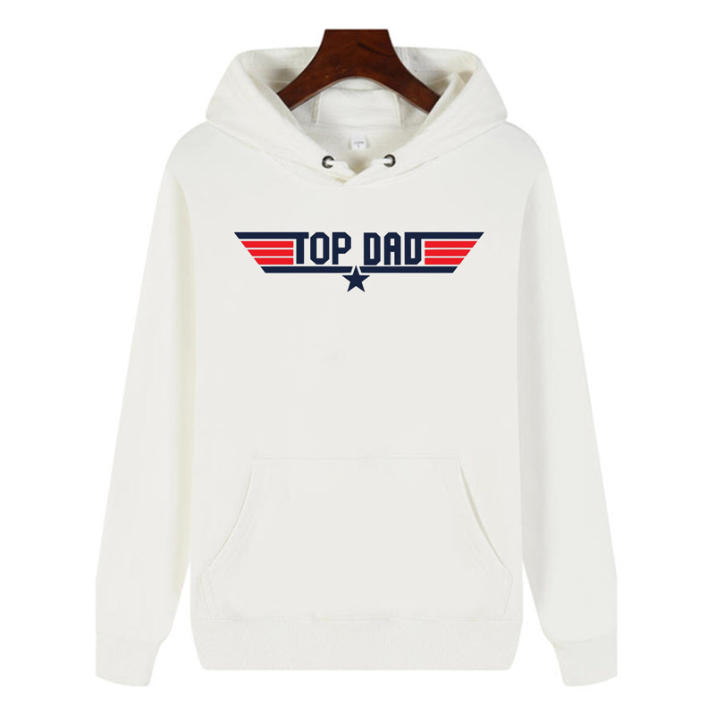 Pullover Cotton Hoodie Top Dad Plain Hooded Sweatshirt