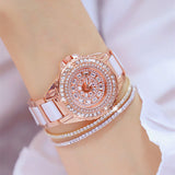 Bee Sister Luxury All Crystal Rhinestone Stylish Women Quartz Wrist Watch