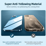 Diamond Clear Tempered Glass Case with Soft Bumper For iPhone Series