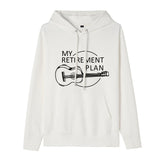 Funny Humor Print Hoodie My Retirement Plan Guitar Hooded Sweatshirt