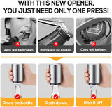 Magnetic Automatic Stainless Steel Push Down Beer Bottle Cap Opener