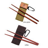 Mahogany Folding Chopsticks Outdoor Camp Picnic Travel