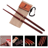 Mahogany Folding Chopsticks Outdoor Camp Picnic Travel