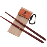 Mahogany Folding Chopsticks Outdoor Camp Picnic Travel