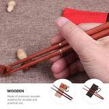 Mahogany Folding Chopsticks Outdoor Camp Picnic Travel