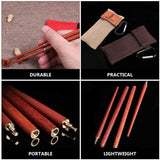 Mahogany Folding Chopsticks Outdoor Camp Picnic Travel