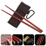 Mahogany Folding Chopsticks Outdoor Camp Picnic Travel