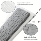 Super Water Absorbent Memory Foam Bath Mat Cobblestone Bathroom Rugs