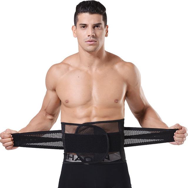 Men's Waist Trainer Lower Lumbar Back Support Belt