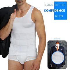 Mens Body Shaper Slimming Shirt Compression Tank Vest