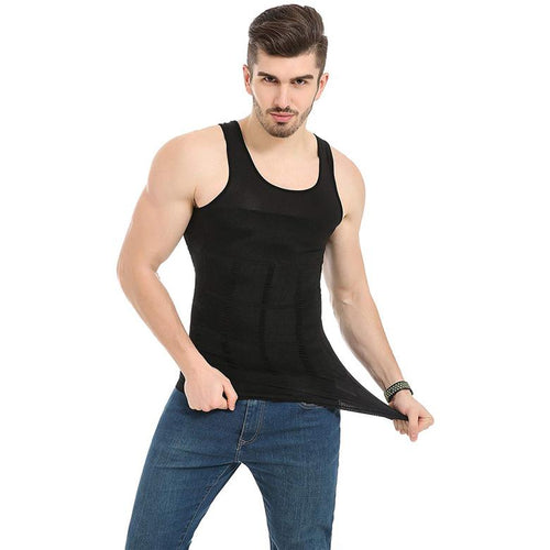 Men Chest Binder Corset Flat Bust Undershirt T-shirt Crop Top Bodysuit  Underwear Sexy