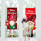 Merry Christmas Window Sign Banners Grinch Hanging Feet Doll Hanging Flag