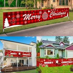 Merry Christmas Outdoor Large Banner Hanging Ornaments 300x50cm